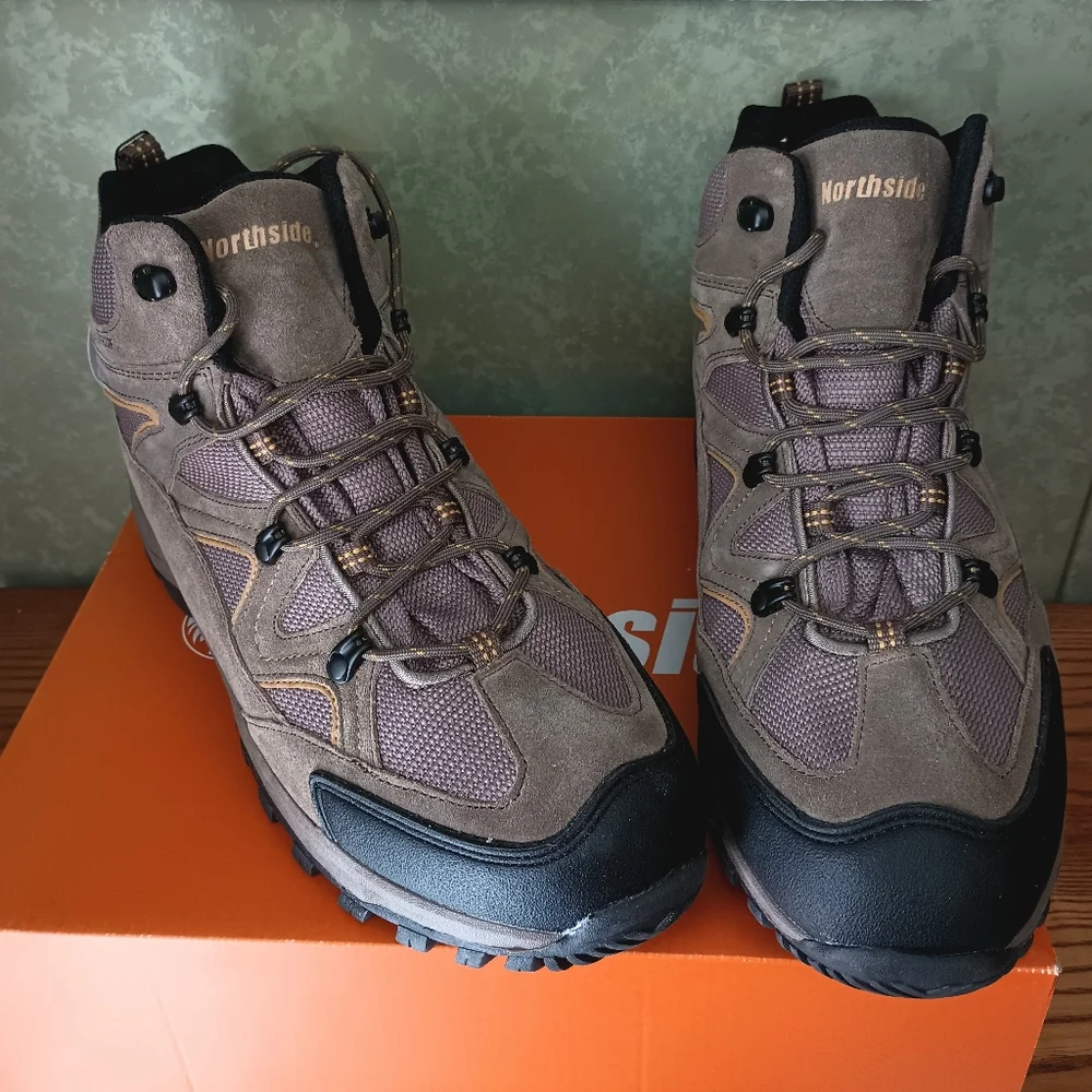 Northside Leather Waterproof Hiking Work Boots Tan Dark Honey Mens 12 NEW In Box